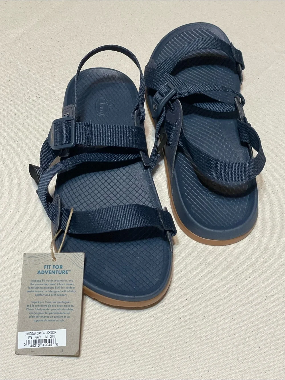 Chaco Women's Lowdown Sandals Navy Size 8 Blue Sport Strap Comfort Shoe